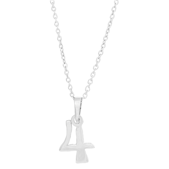 SIERSBØL sølv rhod. vedhæng 4 inkl. kæde, fra Siersbøl