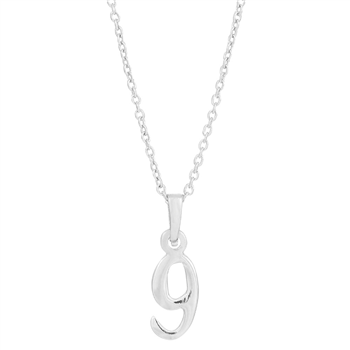 SIERSBØL sølv rhod. vedhæng 9 inkl. kæde, fra Siersbøl