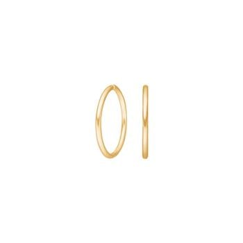 Forgyldt sølv creol 16mm udvendigt, fra Siersbøl