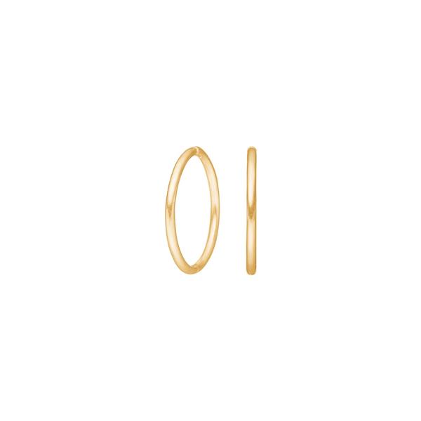 Forgyldt sølv creol 16mm udvendigt, fra Siersbøl