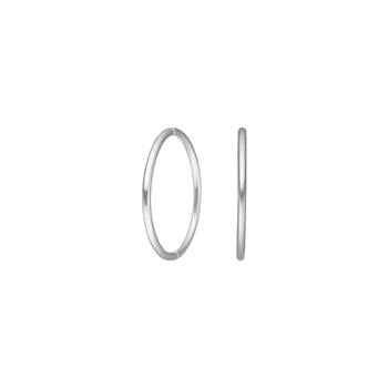 Rhod. sølv creol 18 mm udvendigt, fra Siersbøl