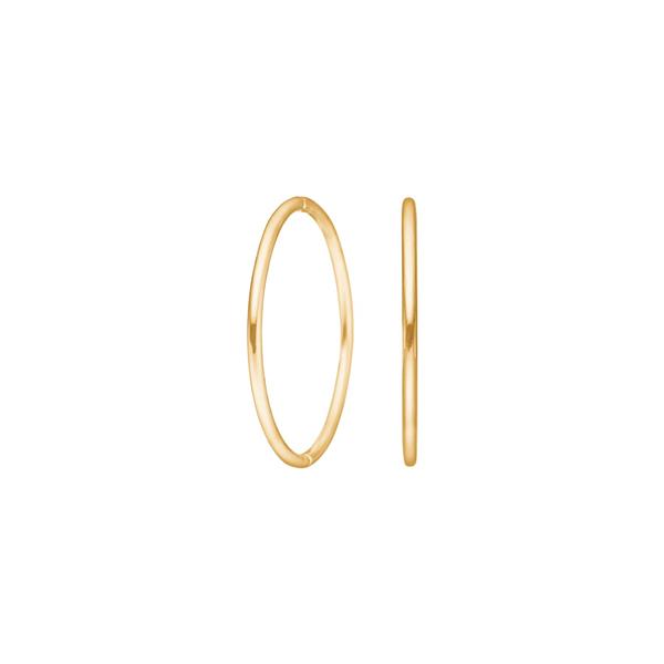 Forgyldt sølv creol 22 mm udvendigt, fra Siersbøl