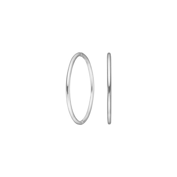 Rhod. sølv creol 22 mm udvendigt, fra Siersbøl