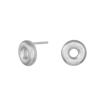 SHAPE Sølv rhod. ørestik donut mat 9.5mm, fra Siersbøl Shape