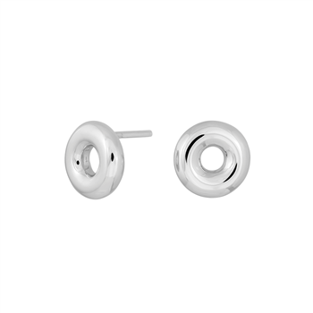 SHAPE Sølv rhod. ørestik donut 9.5mm, fra Siersbøl Shape