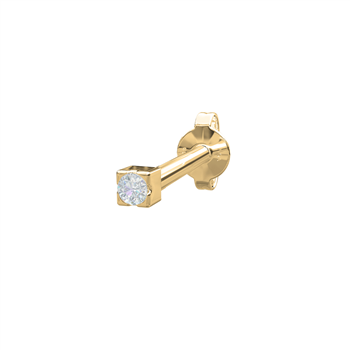 14kt. guldørestik m/1 dia 0,004ct 1,5mm PIERCE52 1, fra Nordahl