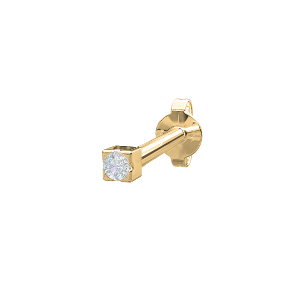 14kt. guldørestik m/1 dia 0,004ct 1,5mm PIERCE52 1, fra Nordahl