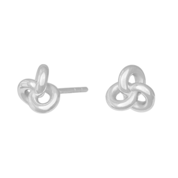 Rhd. Sølv øreringe knude 7mm, fra Siersbøl