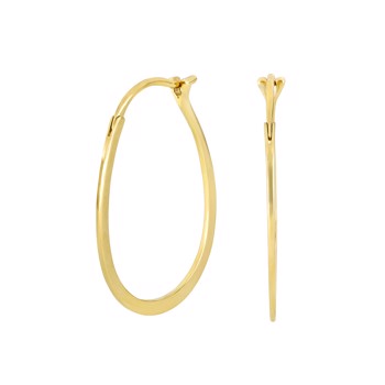 8kt. Guld oval creol 20*30mm, fra Siersbøl