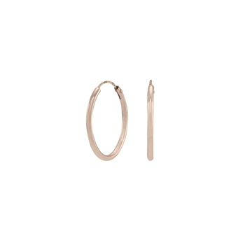Rosa forgyldt sølv creol 20mm HOOPS52, fra Nordahl