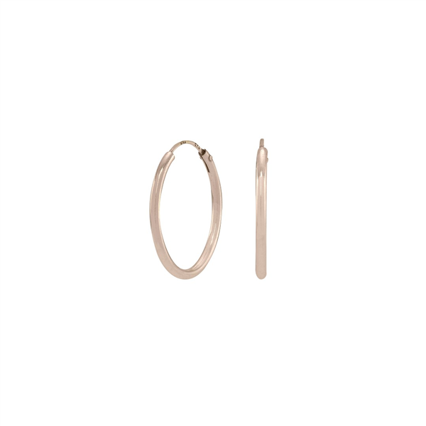 Rosa forgyldt sølv creol 20mm HOOPS52, fra Nordahl