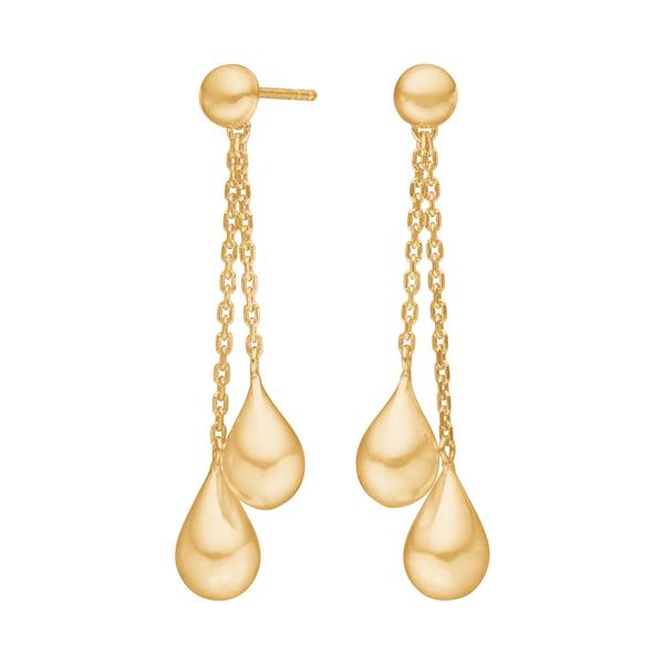 Forgyldt sølv ørehængere DROPS52, fra Nordahl
