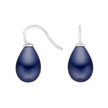 Rhod. sølvøreh. m/bøhmisk kvartsglas farve84, fra Heinzendorff