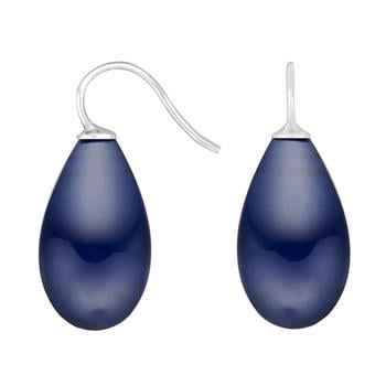 Rhod. sølvøreh. m/bøhmisk kvartsglas farve84, fra Heinzendorff