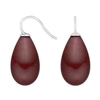 Rhod. sølvøreh. m/bøhmisk kvartsglas farve84, fra Heinzendorff