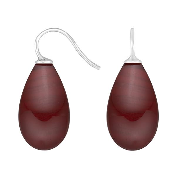 Rhod. sølvøreh. m/bøhmisk kvartsglas farve84, fra Heinzendorff