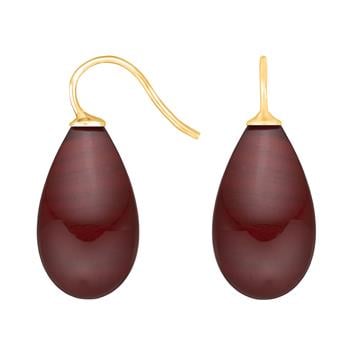 Forg. sølvøreh. m/bøhmisk kvartsglas farve84, fra Heinzendorff