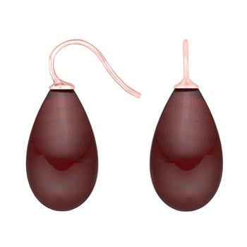 Rosaforg. sølvøreh. m/bøhmisk kvartsglas farve84, fra Heinzendorff