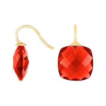 Forg. sølvøreh. m/glas facetteret farve20, fra Heinzendorff