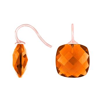 Rosaforg. sølvøreh. m/glas facetteret farve68, fra Heinzendorff