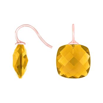 Rosaforg. sølvøreh. m/glas facetteret farve70, fra Heinzendorff