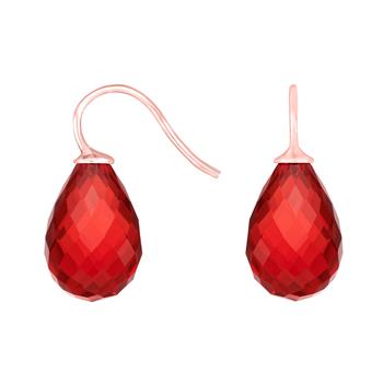 Rosaforg. sølvøreh. m/glas facetteret farve20, fra Heinzendorff