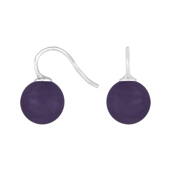 Rhod. sølvøreh. m/bøhmisk kvartsglas kugle 12mm, fra Heinzendorff