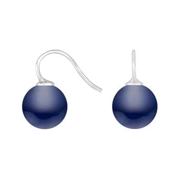 Rhod. sølvøreh. m/bøhmisk kvartsglas kugle 12mm, fra Heinzendorff