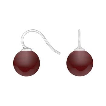 Rhod. sølvøreh. m/bøhmisk kvartsglas kugle 12mm, fra Heinzendorff