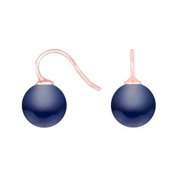 Rosaforg. sølvøreh. m/bøhmisk kvartsglas kugle 12mm, fra Heinzendorff