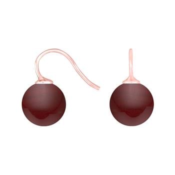 Rosaforg. sølvøreh. m/bøhmisk kvartsglas kugle 12mm, fra Heinzendorff