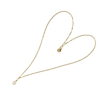 18kt halskæde med ferskvandsperler 45 cm, fra San - Links of Joy