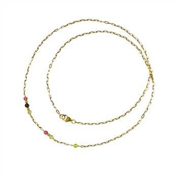 9kt halskæde med Turmaliner 42cm, fra San - Links of Joy