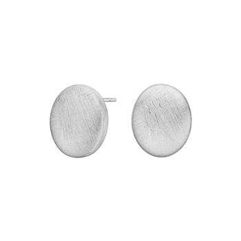 Rhod. sølv mat system-ørestikker Anja 13x16mm, fra Heinzendorff