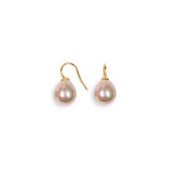 Forg. sølvøreh. m/Mallorca perle farve73, fra Heinzendorff