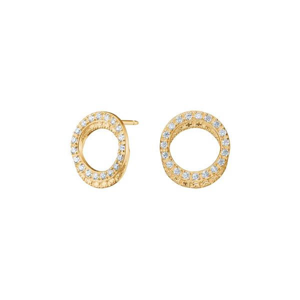 8kt. guldørestikker cirkel m/cz, fra Siersbøl