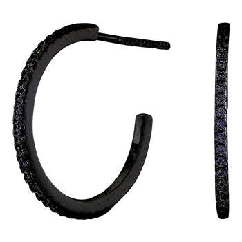 Sort Rhodineret creol ADINANOR m/ cz 18mm, fra Joanli Nor