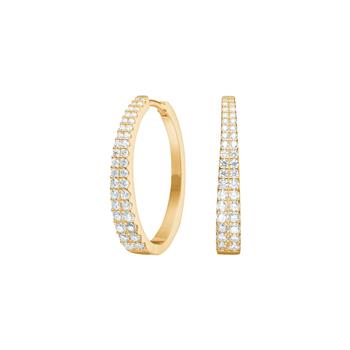 Forgyldt sølv creoler large RUNANOR, fra Joanli Nor