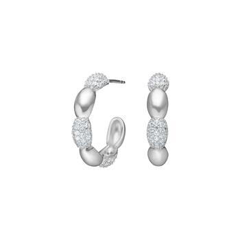 Rhodineret sølv creoler REBECCANOR, fra Joanli Nor