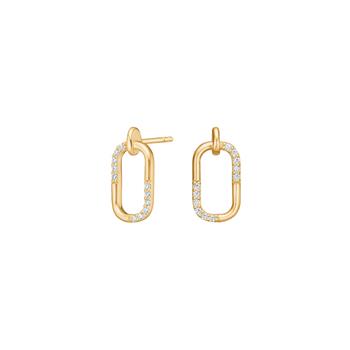 8kt. guldørehængere m. cz, fra Siersbøl