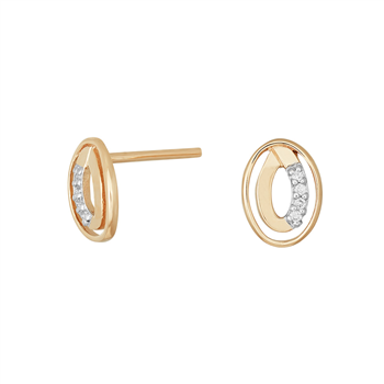 14kt. Guld ørestikker m. dia. 0.04ct W/SI, fra Siersbøl