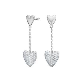 Rhodineret sølv ørehængere RISANOR, fra Joanli Nor