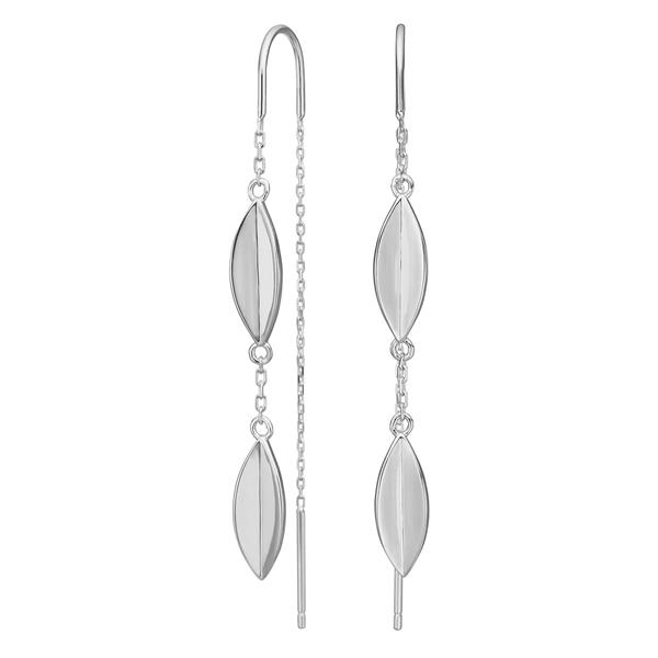 Rhd. sølv ørehængere LEAVES52, fra Nordahl