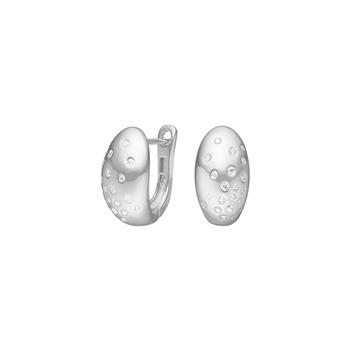 Rhodineret sølv creoler RHEANOR, fra Joanli Nor