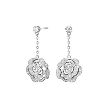 Rhodineret sølv ørehængere SANDRANOR, fra Joanli Nor