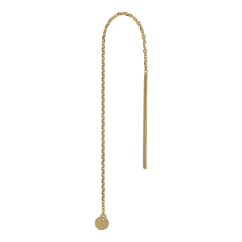 8kt. guldørekæde m/3mm plade 1 stk., fra Siersbøl