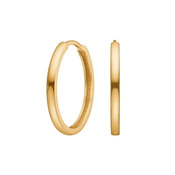 14kt. guldcreoler 2x20mm, fra Siersbøl