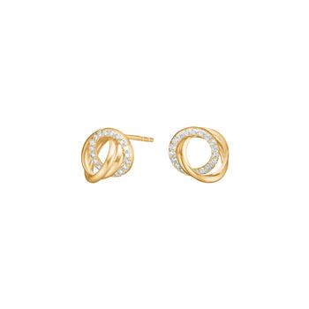 8kt. guldørestikker knude m. cz, fra Siersbøl