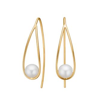 8kt. guldørehængere m. fvkp, fra Siersbøl