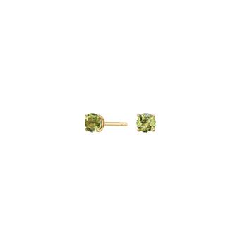 14kt. guldørestikkker m. 4mm peridot, fra Siersbøl